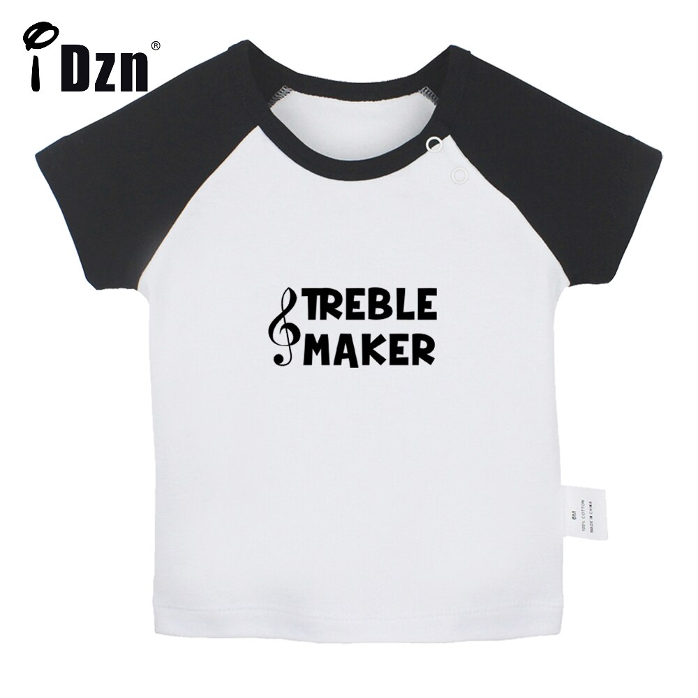 Idzn Zomer Treble Maker Fun Art Gedrukt Baby Jongens T-shirts Leuke Baby Meisjes Korte Mouw T-shirt Pasgeboren Katoen tops Kleding