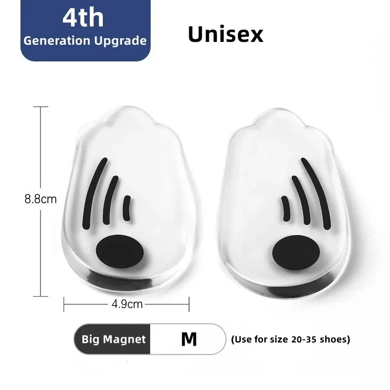 6Pcs Silikon Orthopädische Einlegesohlen für Füße O/X Bein Typ Valgus Varus Korrektur Gel Schuhe Einlegesohle Magnet Massage fuß Pflege Pads: Black / 2.5