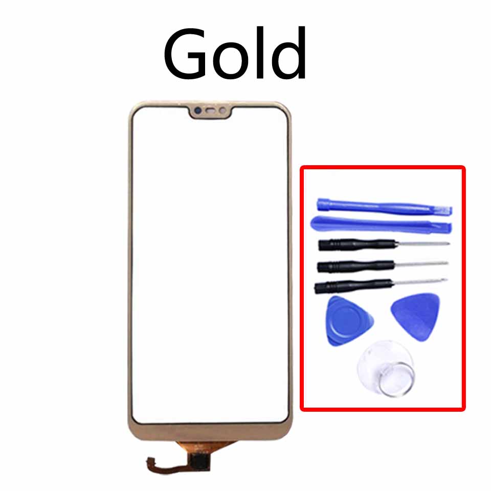 5.84 "Touchscreen Für Huawei P20 Lite ANE-L21 ANE-LX1 LX3 berühren Bildschirm Tafel Sensor Digitizer Für Nova 3e LCD Anzeige glas Objektiv: Gold-mit Werkzeug