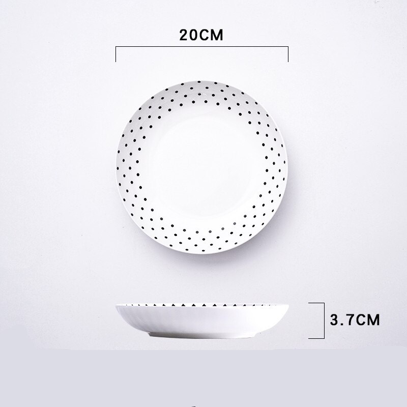 1 Pcs Europese Stijl Diner Plaat Eenvoudige Service Plaat Disc Taart Plaat Westerse Voedsel Steak Disc Keuken Board Schotel bestek Set: h