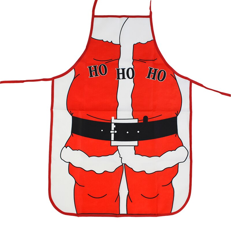 1PC boże narodzenie fartuch bez rękawów bawełniana pościel fartuchy kuchenne świąteczne dekoracje kobiety domowe gotowanie pieczenia talia śliniaczek fartuszek: N07