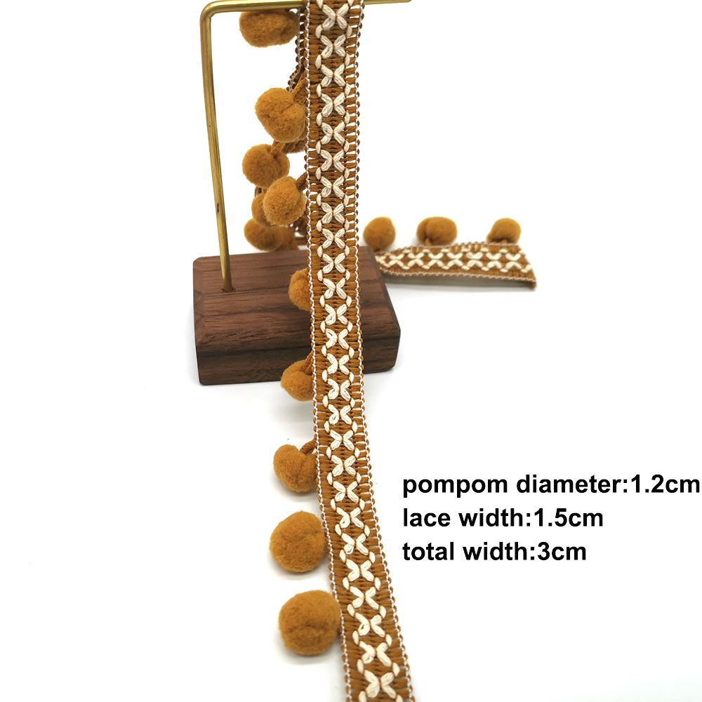 10 Meter Pom Pom trimmen Spitze Stoff NäHenne Zubehör Pompons quaste Trimmen Ball Fransen Band NäHenne Spitze Für DIY Material bekleidung