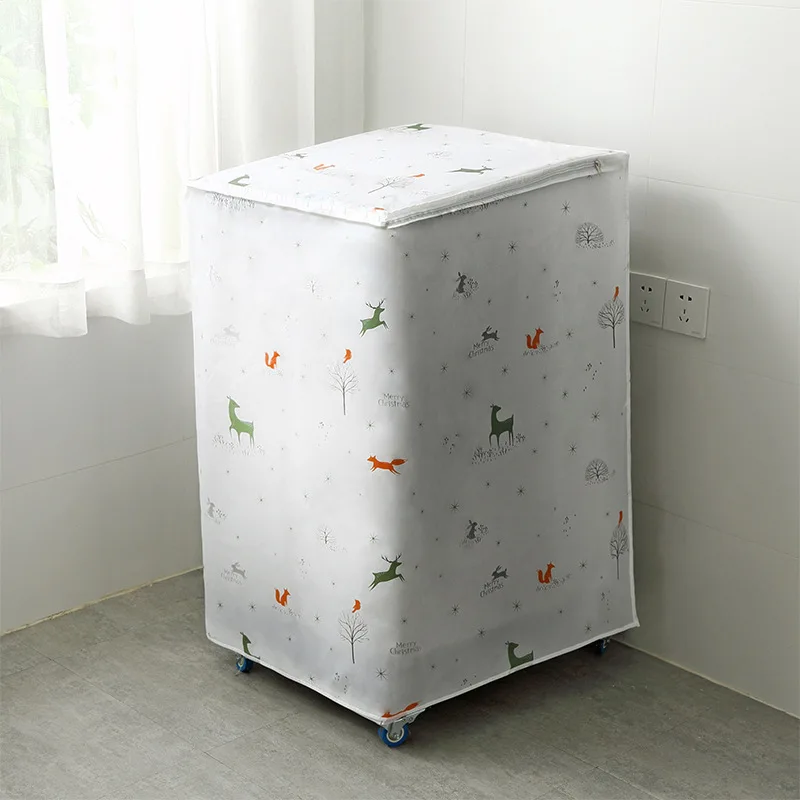 Frontlader-Waschmaschinenabdeckung für Trommel, PEVA-Sonnenschutz, staubdichte Abdeckung, schützende automatische Waschmaschine, Haushalt: Schokolade