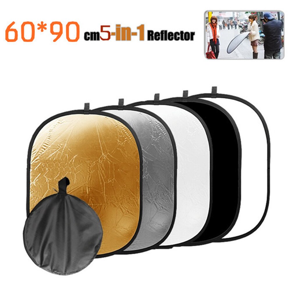 5 In 1 Ovale Draagbare Fotografie Inklapbare Multi Disc Light Reflector Duurzaam Accessoires Met Opbergtas Nemen Van Foto 'S