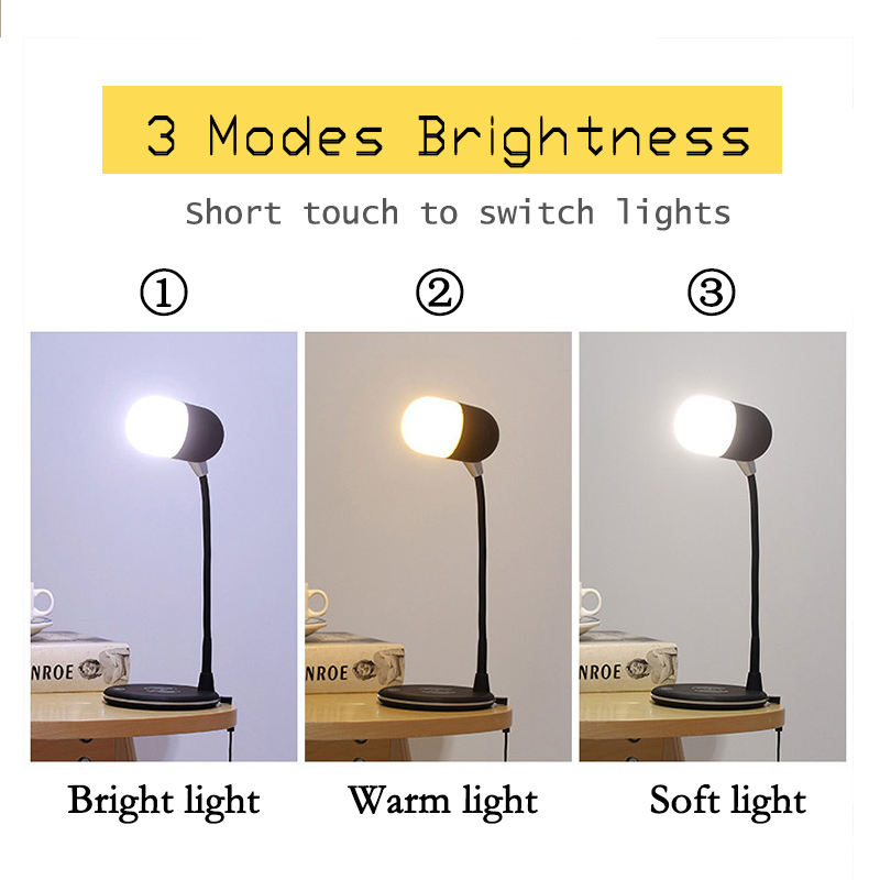 multifunctionele Mobiele Telefoon Draadloos Opladen Bluetooth Audio Tafellamp Oogbescherming Bureaulamp Te Studeren