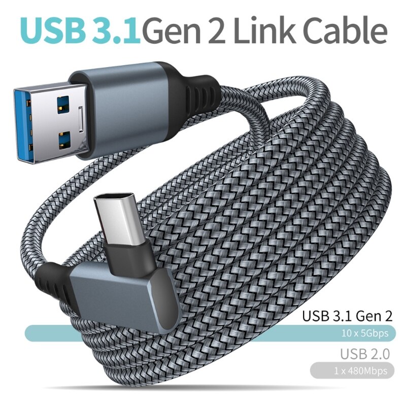 5M/16ft VR Link Cable USB C Cable Quest 2 High Speed Data Transfer Fast Charging Cable