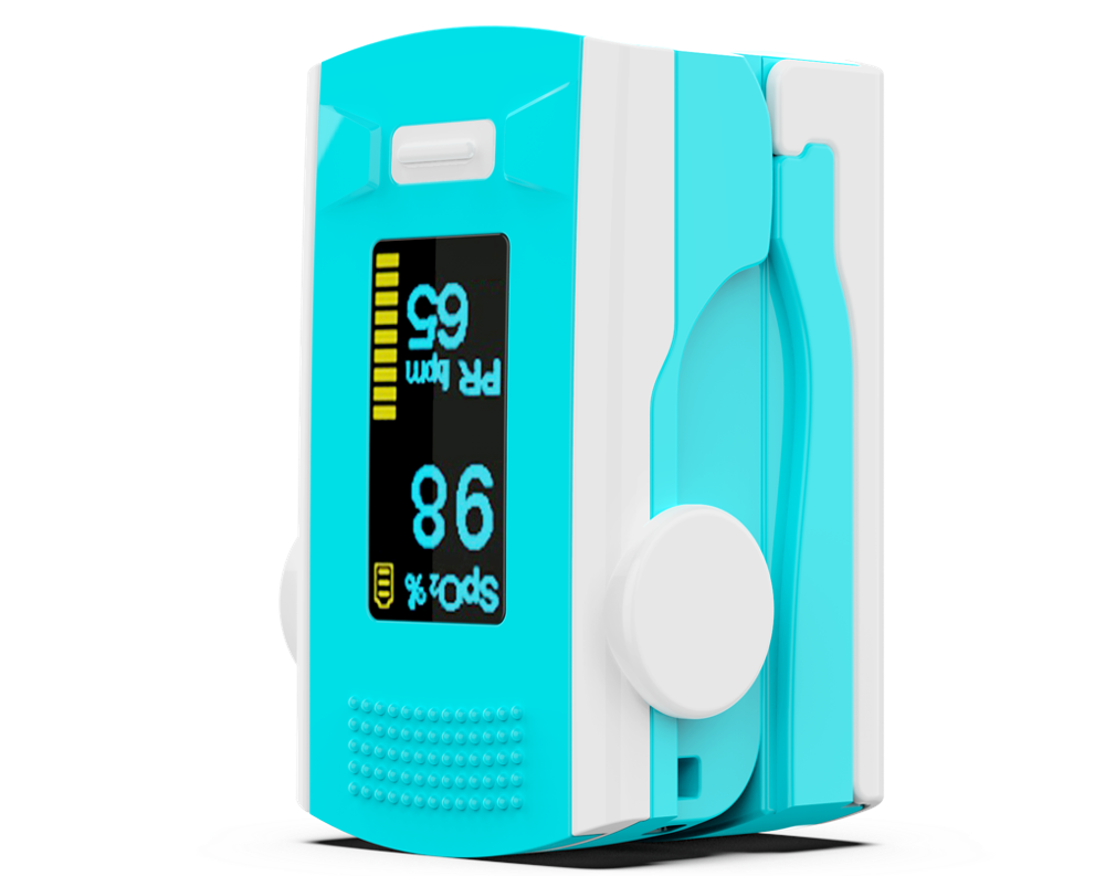 Beloven vingertop pulsoximeter de dedo pulso oximetro home familie pulsoxymeter vinger pulsoximeter led oled: Pro -m110- blauw