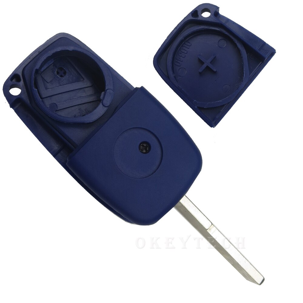 OkeyTech 3 Button Flip Folding Remote Car Key Shell Case For Fiat Punto Ducato Iveco Stilo Panda Doblo Bravo Replacement Fob Pad