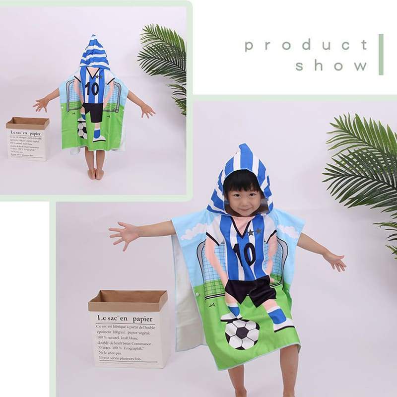 Poncho para niños y bebés, albornoz con capucha, Toalla de baño con capucha, toallas de baño de playa, Toalla de baño de secado rápido,