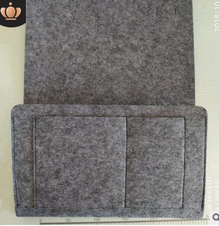 Vilt Nachtkastje Organizer Bed Bureau Bag Bank Tv Afstandsbediening Opknoping Caddy Couch Organizer Bed Houder Zakken: Dark gray