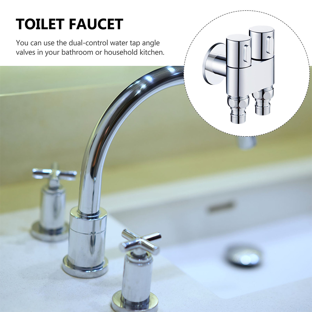Water Shut Off Valves 1/2 Inch 3/4 Inch Threaded Toilet Faucet Valves Supply