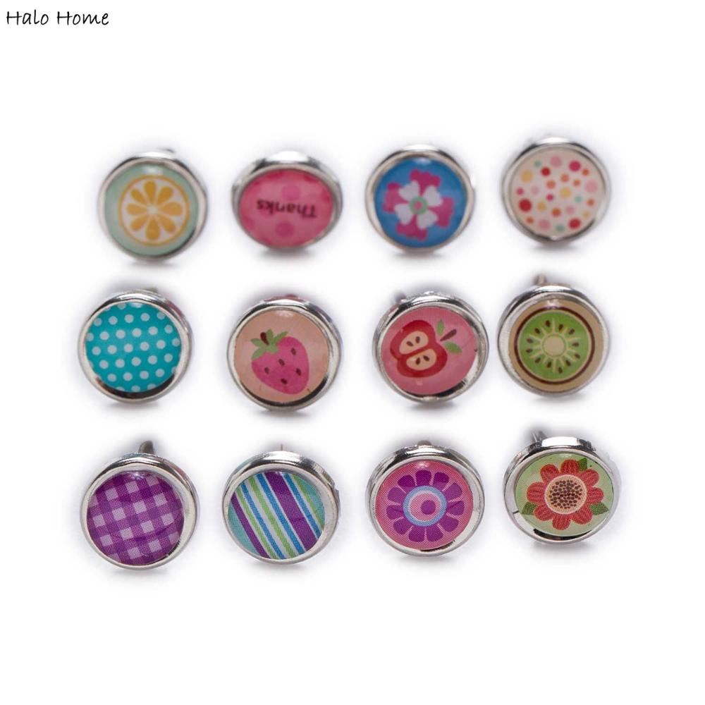 Tachuelas redondas de Metal para álbum de recortes, adornos hechos a mano, fabricación de tarjetas, remaches decorativos, 9-25mm, 10 Uds.: 12mm