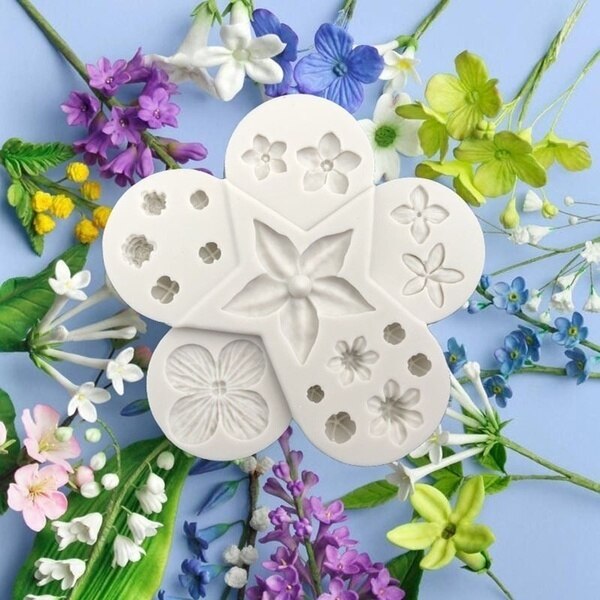 Diy 3d blad blommor silikonform fondant tårta dekorera choklad sugarcraft form