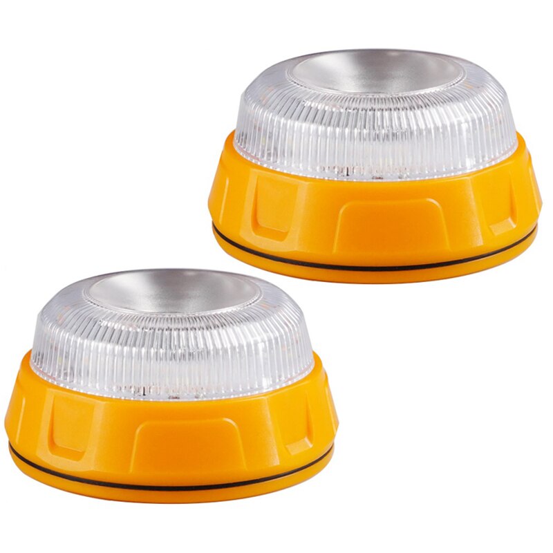 Wiederaufladbare LED Auto Notfall Licht V16 Taschenlampe Magnetische Induktion Strobe Licht Straße Unfall Lampe Leuchtfeuer Sicherheit Zubehör: trocken Batterie / 2Stck