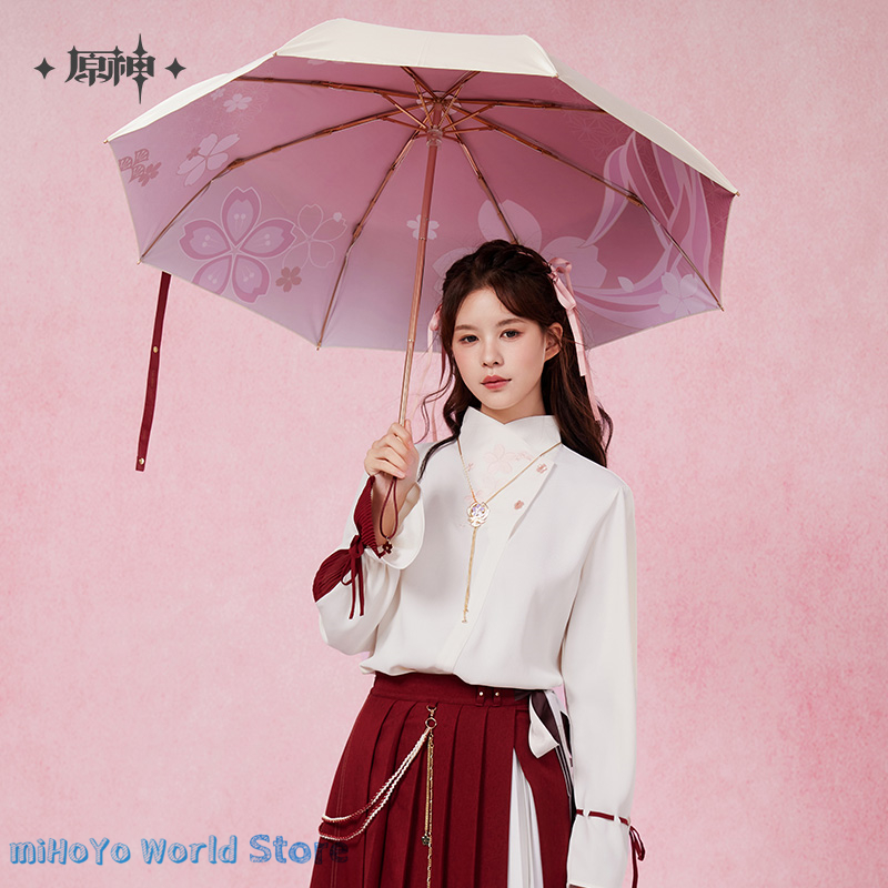 [Genuine] Yae Miko Umbrella MiHoYo Official Genshin Impact Yae Miko Theme Impression Series Folding Umbrella Original Cosplay