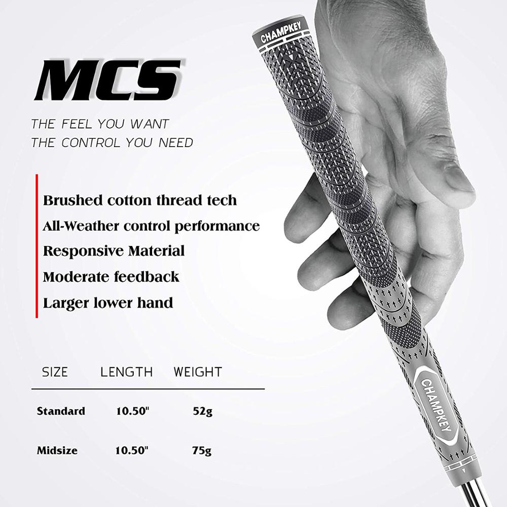 8x Champkey MCS Golf en 5 colores de compuesto estándar Club de Golf apretones