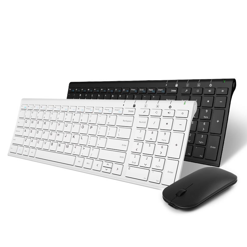 Protable 2.4g trådlöst tangentbord minimus combo usb-mottagare tangentbord spelmus för macbook mi laptop notebook pc dator