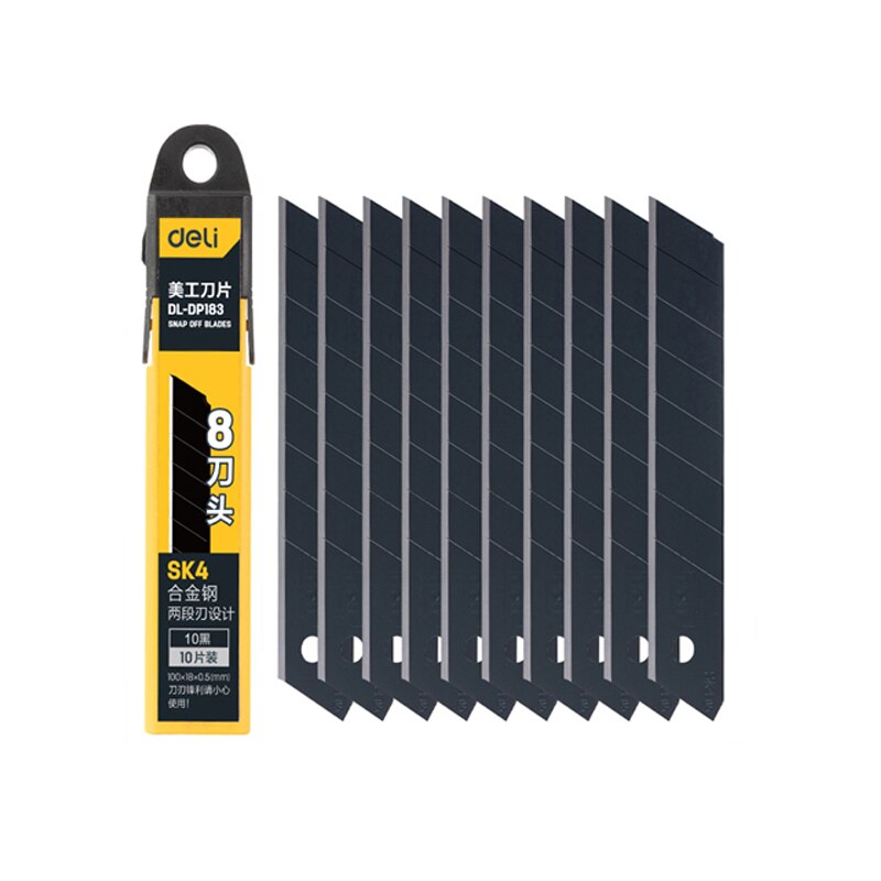 Box Cutter Utility Knife Replacement Blades , Carbon Steel Metal 18mm 9mm Snap-Off Blade For Retractable Utility Knives