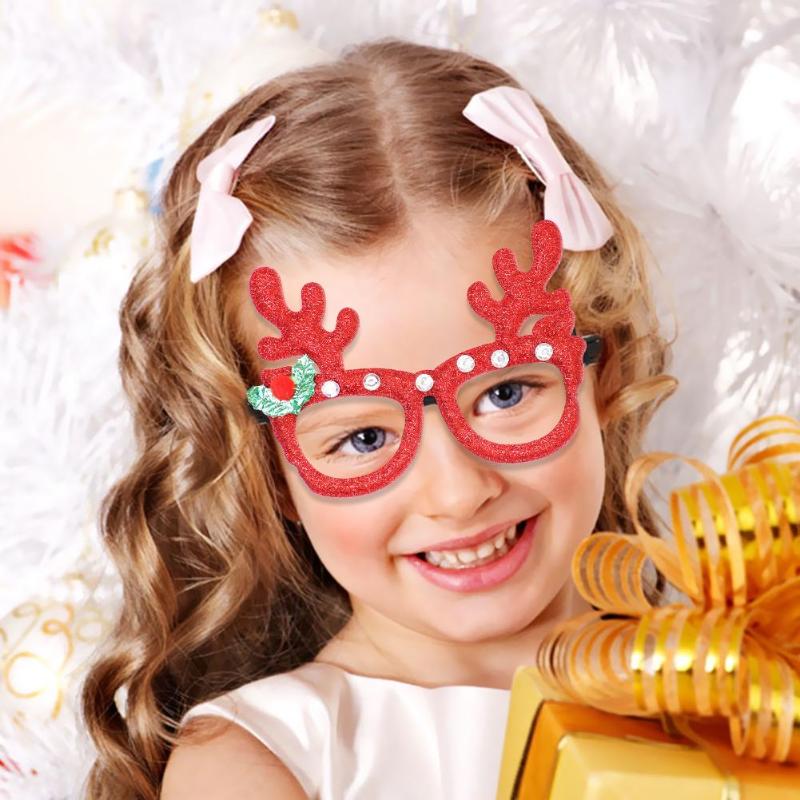 Kinderen Kerstman Antler Glazen Xmas Speelgoed Party Decor Cosplay Prop Ornamenten Xmas Ornamenten Kinderen Gunsten Cadeaus