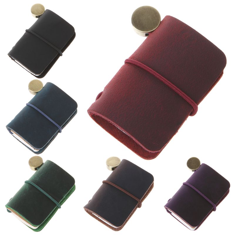 Draagbare Lederen Reizen Boek Mini Journal Boekje Handgemaakte Cover Met Insert Brochure Creatieve Accessoires Schrijven Voor Mannen