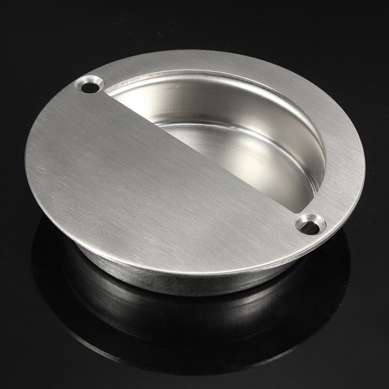 Stainless Steel Door Handle Flush Recessed Pull Circular Oval Rectangular Hardware Drawer Embedded For Home Tools
