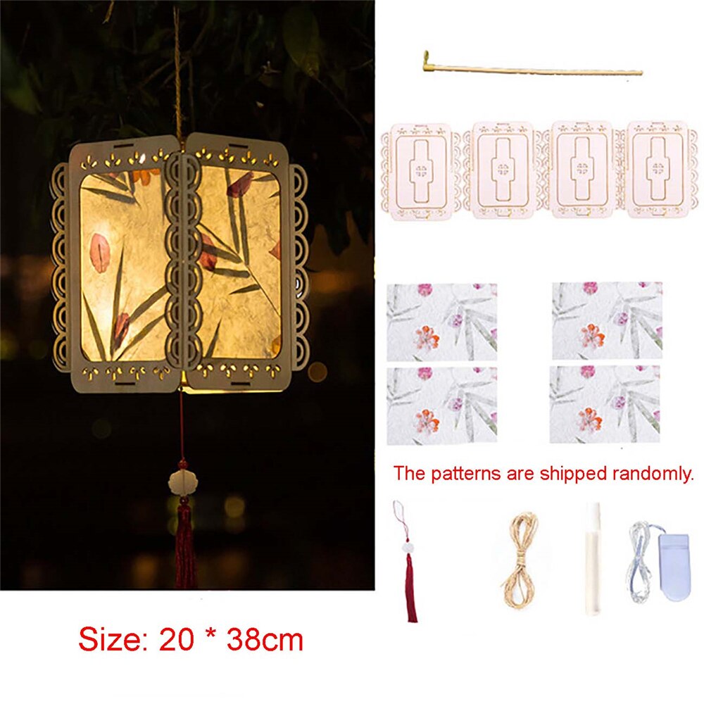 DIY Chinesische Laterne Palast Jahrgang Stil Tragbare Blüte Blume Licht Lampe Party glühend Laternen Für Mitte-Herbst Festival: vier-einseitig Laterne