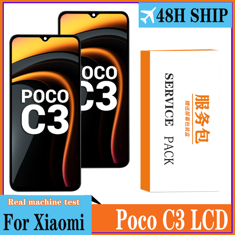 6.43"For Xiaomi Pocophone Poco C3 LCD Display Touch Screen Assembly M2006C3MI Replacement Part 6.53 Accessories Poco C3