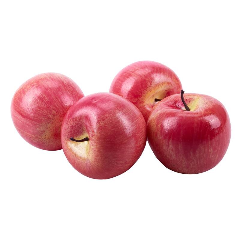 4 store kunstige røde æbler dekorative frugter af bedste kunstige