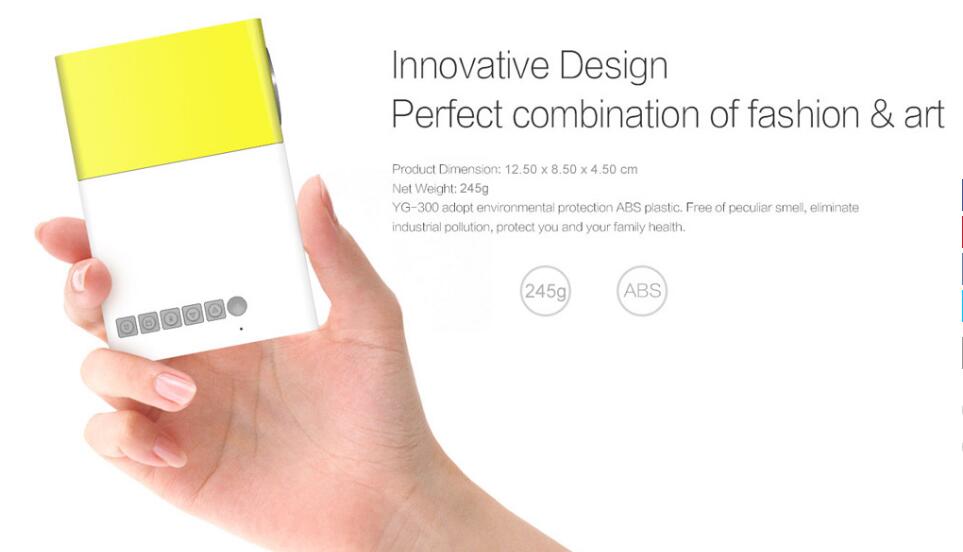 YG300 YG-300 Mini LCD LED Projector Mini Projector 400-600LM 1080P Video 320 x 240 Pixel Best Home Proyector white