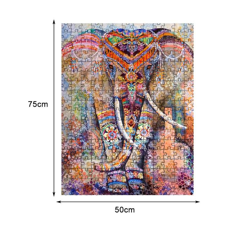 1000 stück Rätsel Pädagogisches Spielzeug Mandala Spielzeug Interaktive Pädagogisches Elefanten Erwachsene Puzzle Für freundlicher Birthd R4X2