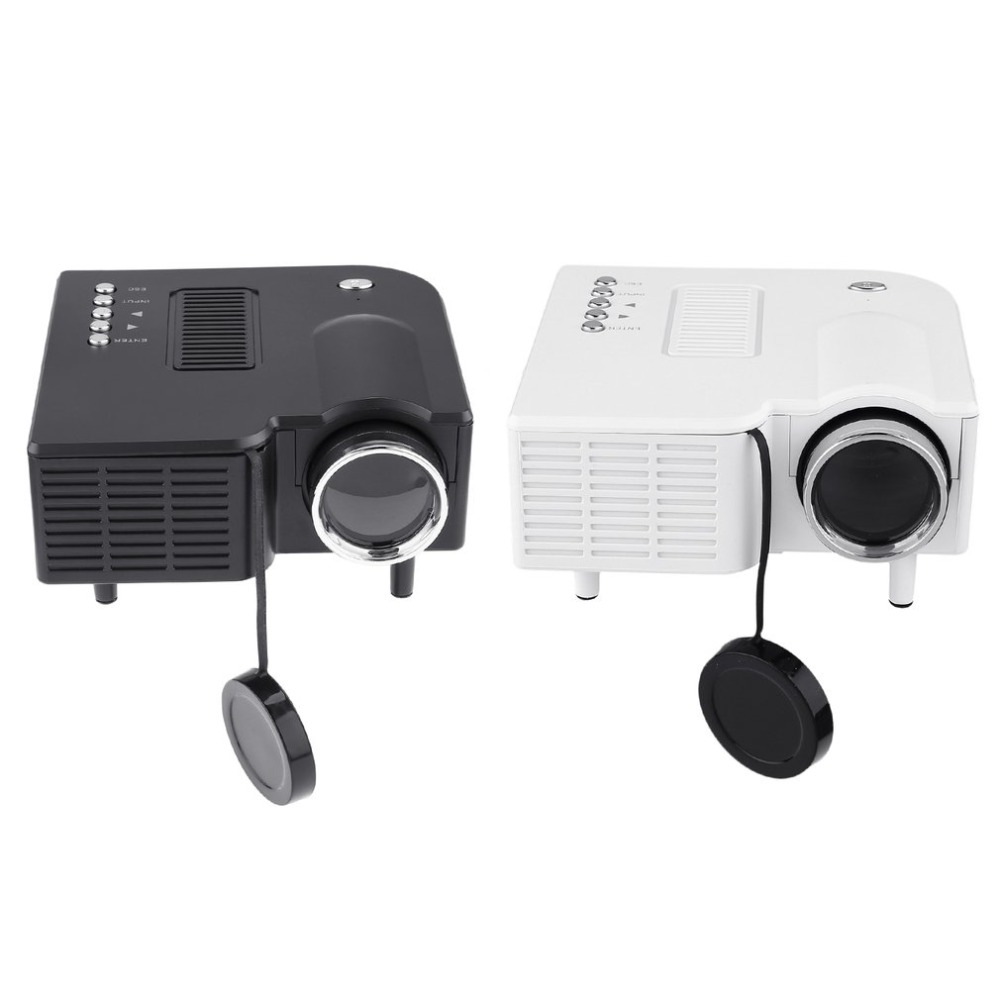 YG300 Professionele Mini Projector Full HD1080P Home Theater Led Projector Lcd Video Media Player Projector Geel & Wit