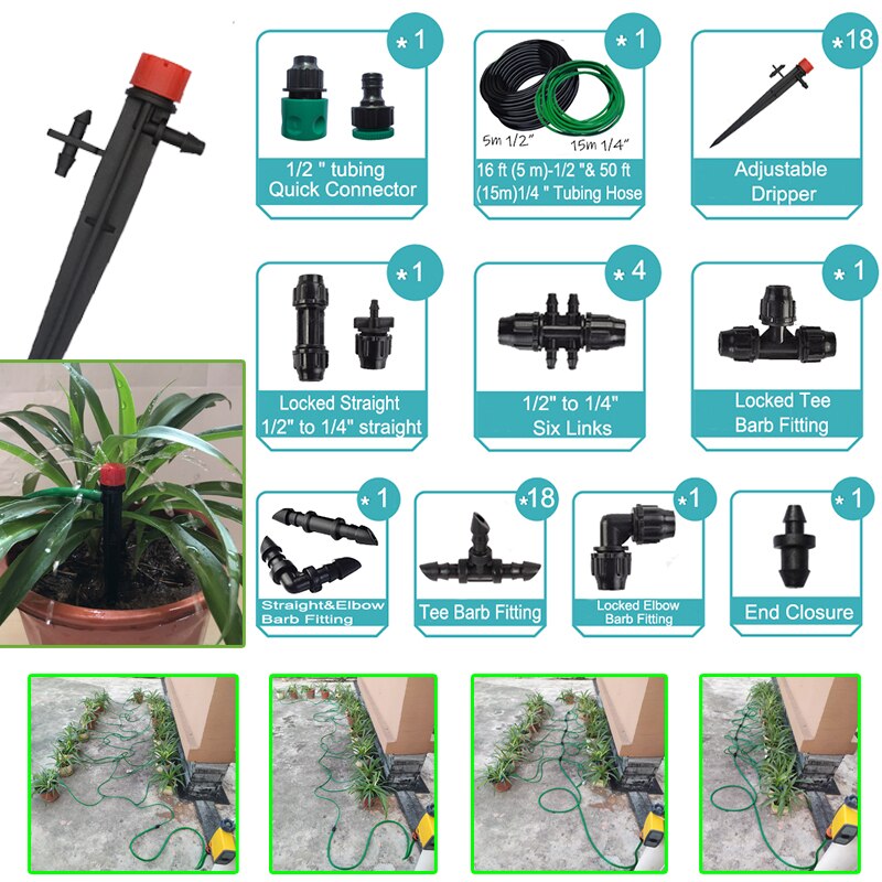 Soil Moisture Sensor WIFI Tuya Smart Home Garden Automatic Water Timer Irrigation System: 8 holes Pole dripper