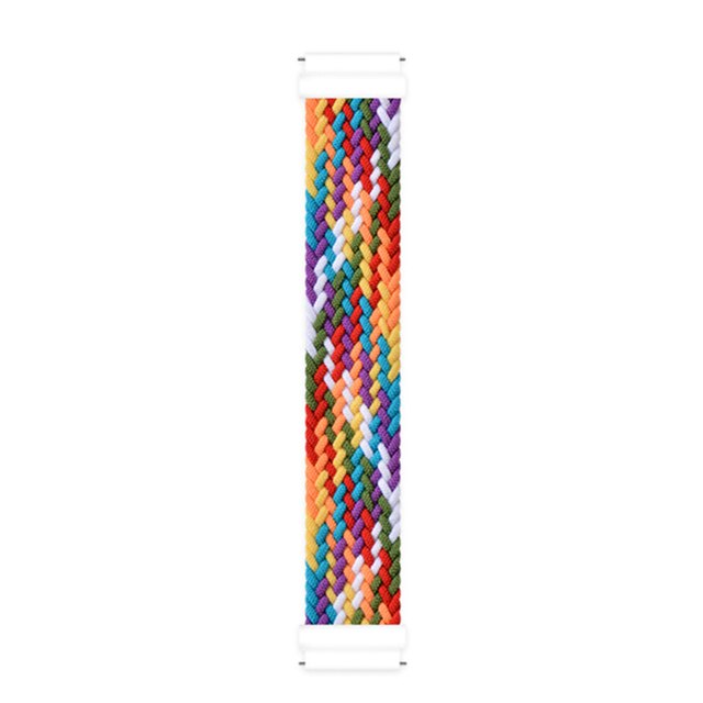 Nylonowy pleciony pasek pętli Solo dla Xiaomi IMILAB KW66 pasek bransoletka pas dla imilab kw66 wymiana paska od zegarka opaska Correa: M / Rainbow
