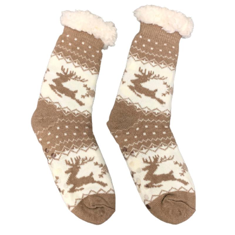 Calcetines térmicos de invierno para mujer, calcetín de lana, antideslizantes, de Cachemira, para dormir, para Navidad, deportivos, cálidos: 08