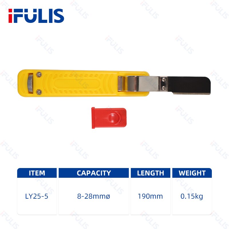 Adjustable Insulation round wire Stripper Rubber Handle Cable Stripper Stripping Wires And Removing Insulation Layer Strip: LY25-5