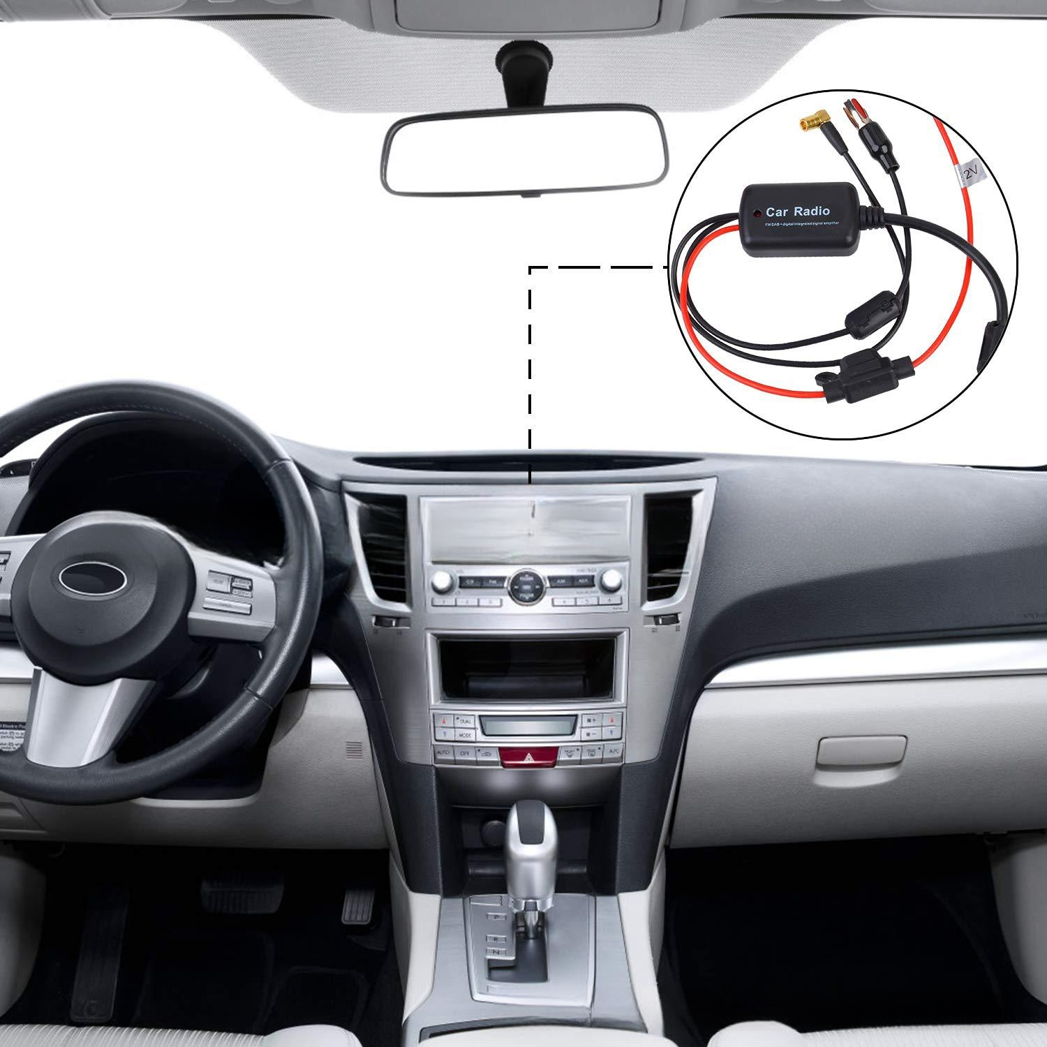 tupfen/FM/bin Radio antennen Signal verstärker 12V aktiv gewinnen Verstärker FM Auto antennen verstärker