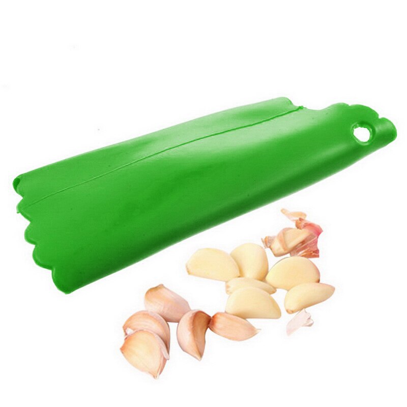Éplucheur de légumes pratique magique en silicone, gadget de cuisine pour l'ail, tube pour éplucher l'ail, fournitures pour éplucher l'ail, éplucheur  #1: Vert