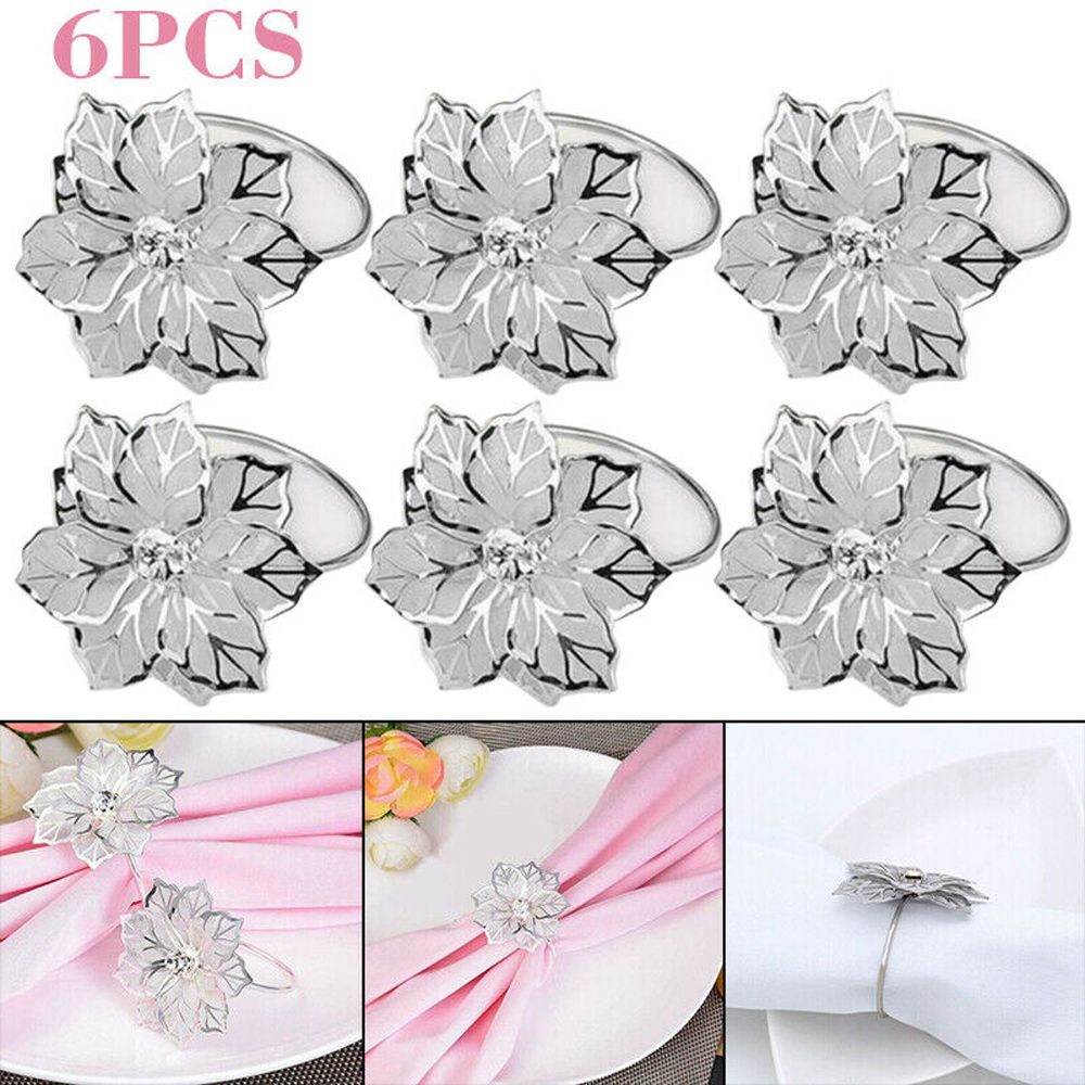 Restaurant Kitchen Gadgets Party Supplies Christmas Ornament Napkin Buckle Napkin Rings Table Decoration Towel Holder