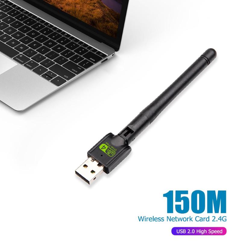 2.4g netwerkkaart lan usb wifi-adapter 150 mbps 5 dbi wifi-dongle ethernetontvanger met antenne gratis driver geschikt voor desktop-pc