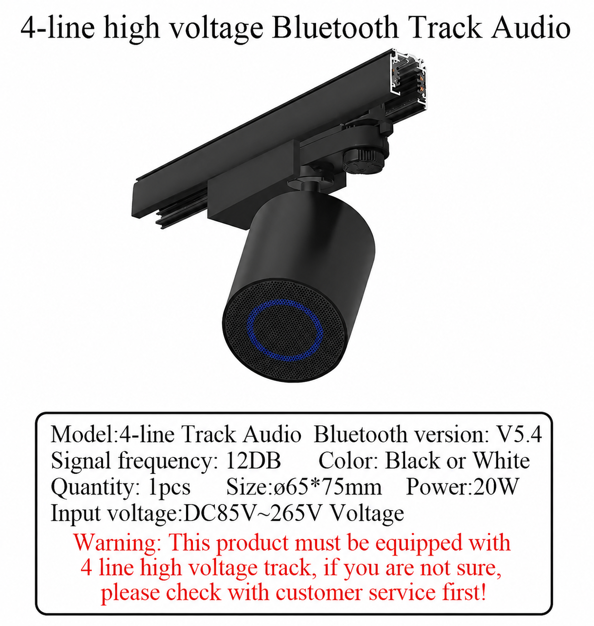 Głośnik Bluetooth Dźwięk ST1 6mm Ultracienki/seria 20 Ścieżka magnetyczna/Wysokie napięcie 2 przewody/3 przewody/4 przewody/Zwykły styl sufitowy: jasnożółty / Beżowy