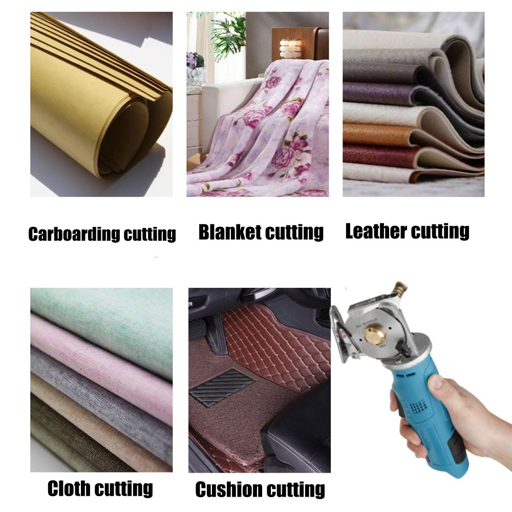 300W 12V Electric Tailoring Scissors 25mm Fabric Cutting Tools Leather Cloth Cutter Machine Blade Cutting Saws for Bosch Battery