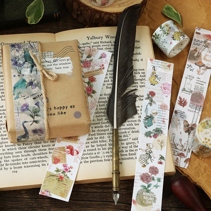 YUBX 60 rollen bloemen washi tape set creatieve basic dunne decoratieve linten voor kunst, doe-het-zelf handwerk, bullet journals, planner