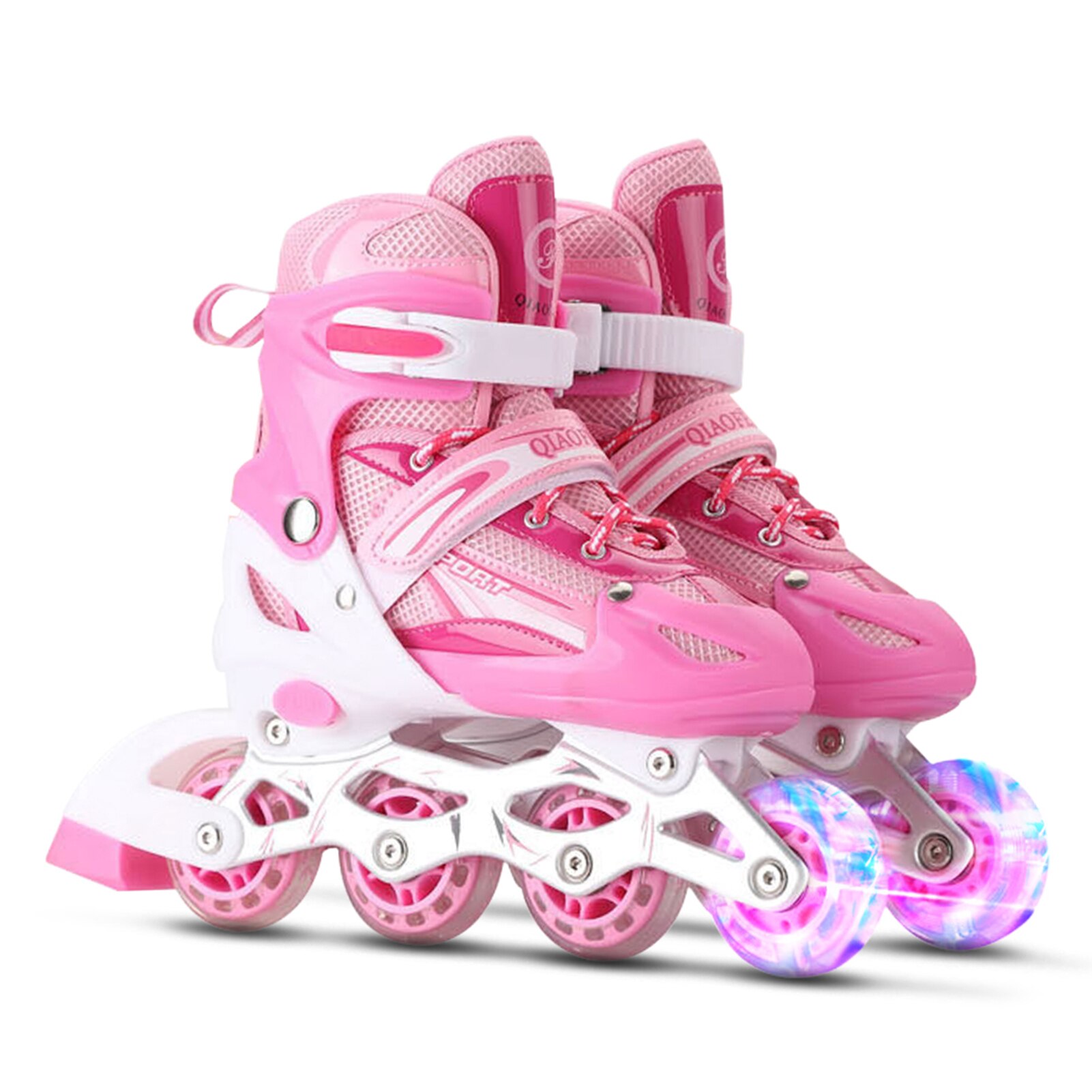 Boys Girl Women Adult Flat Roller skates Skating Shoes Sliding Inline Sneakers 4 wheels 1 Row Line Outdoor Training Gym Sports