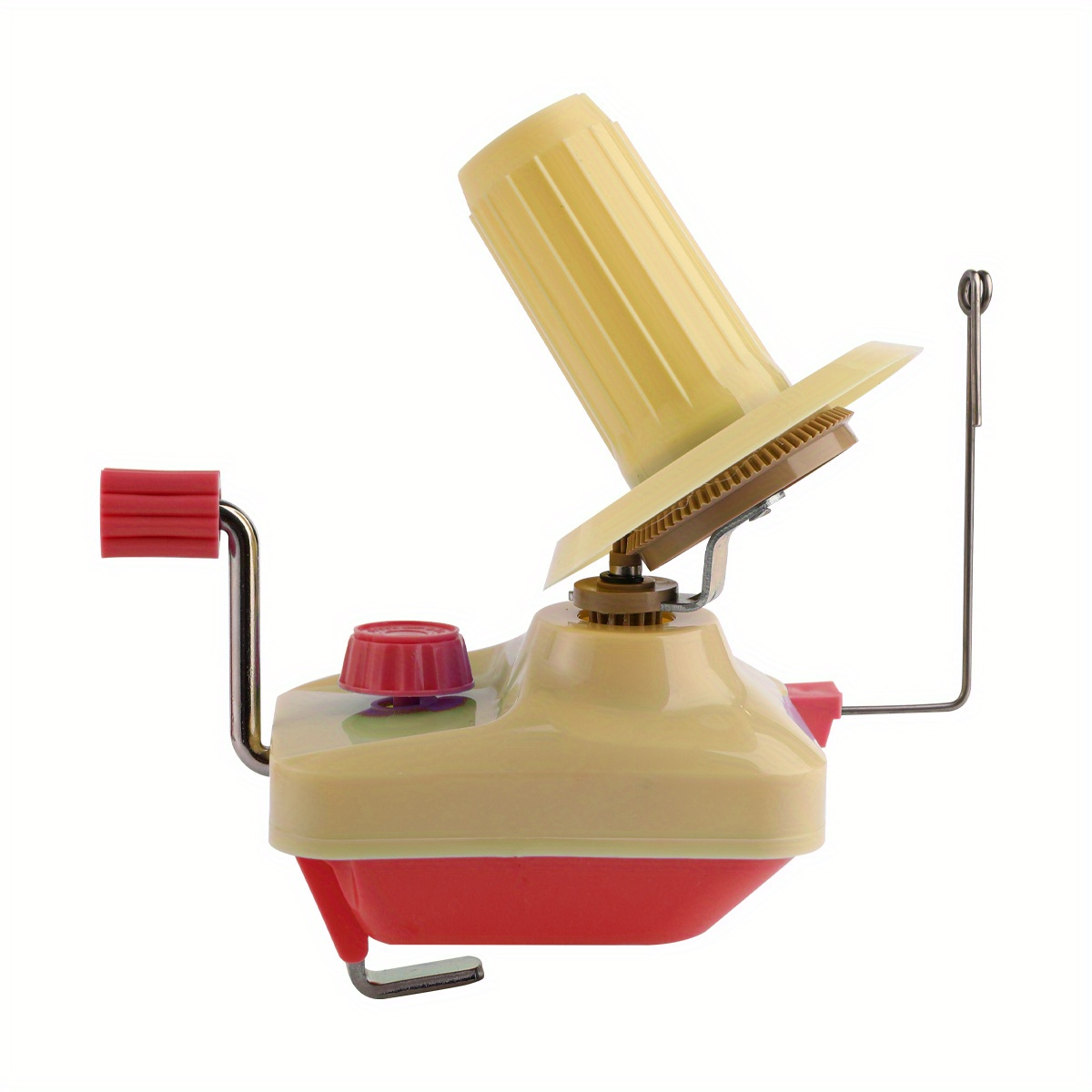 Ręczna nawijarka do przędzy, włókno wełniane, ręczna nawijarka do sznurka, przenośna do samodzielnego szycia i tworzenia akcesoriów: Jasnożółty