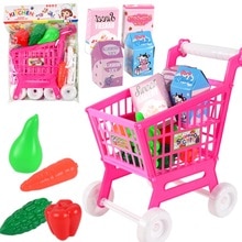 RedCrab Winkelwagen voor kinderen, speelset, 54-delig, koopreccessoires