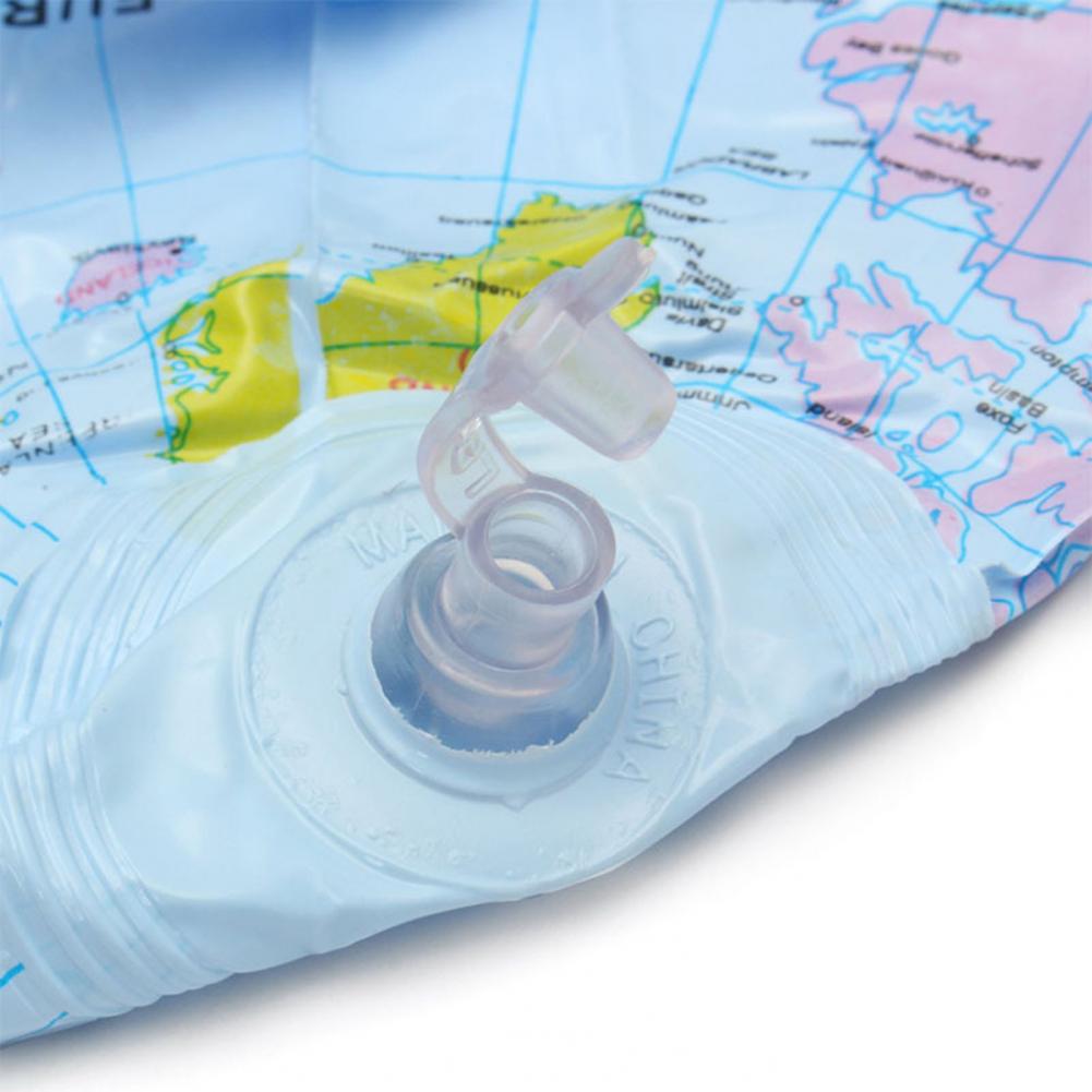 Inflatable Globes Toy for Education Fun Pool Toy Detailed Geographic Annotation Easy to Inflate Carry Beach Ball for Kids