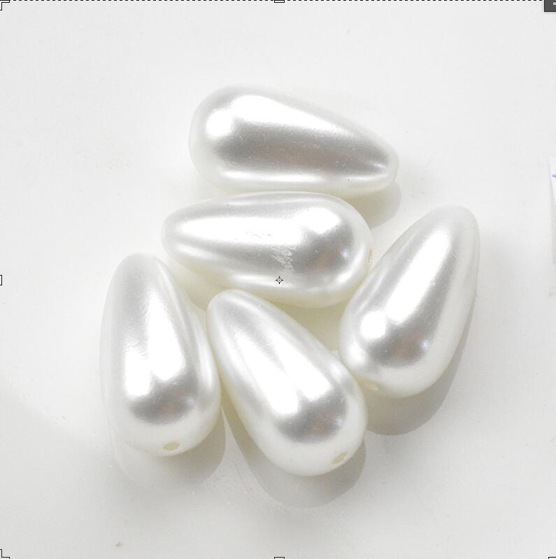 FLTMRH 16*8mm 68 stks ABS Traan Kralen Wit/Ivoor Imitatie Parel Kralen Voor DIY Sieraden maken Indian Kralen: white