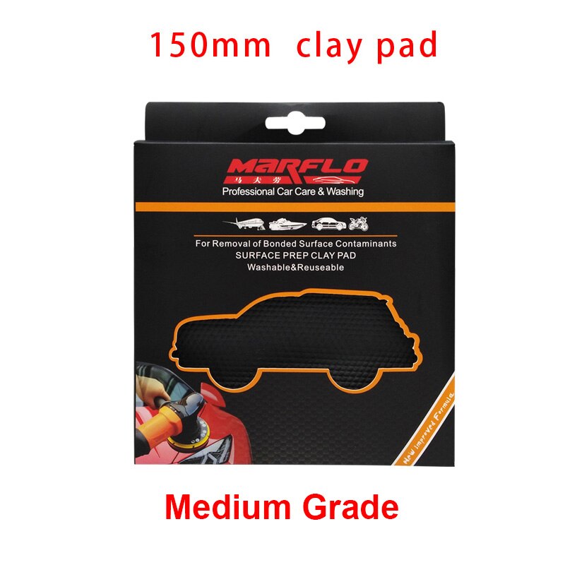 Magic clay bar polerpude medium bil detaljering svamp auto poleringsværktøj marflo bil rengøring voks applikator maling pleje: 150mm pad i kasse