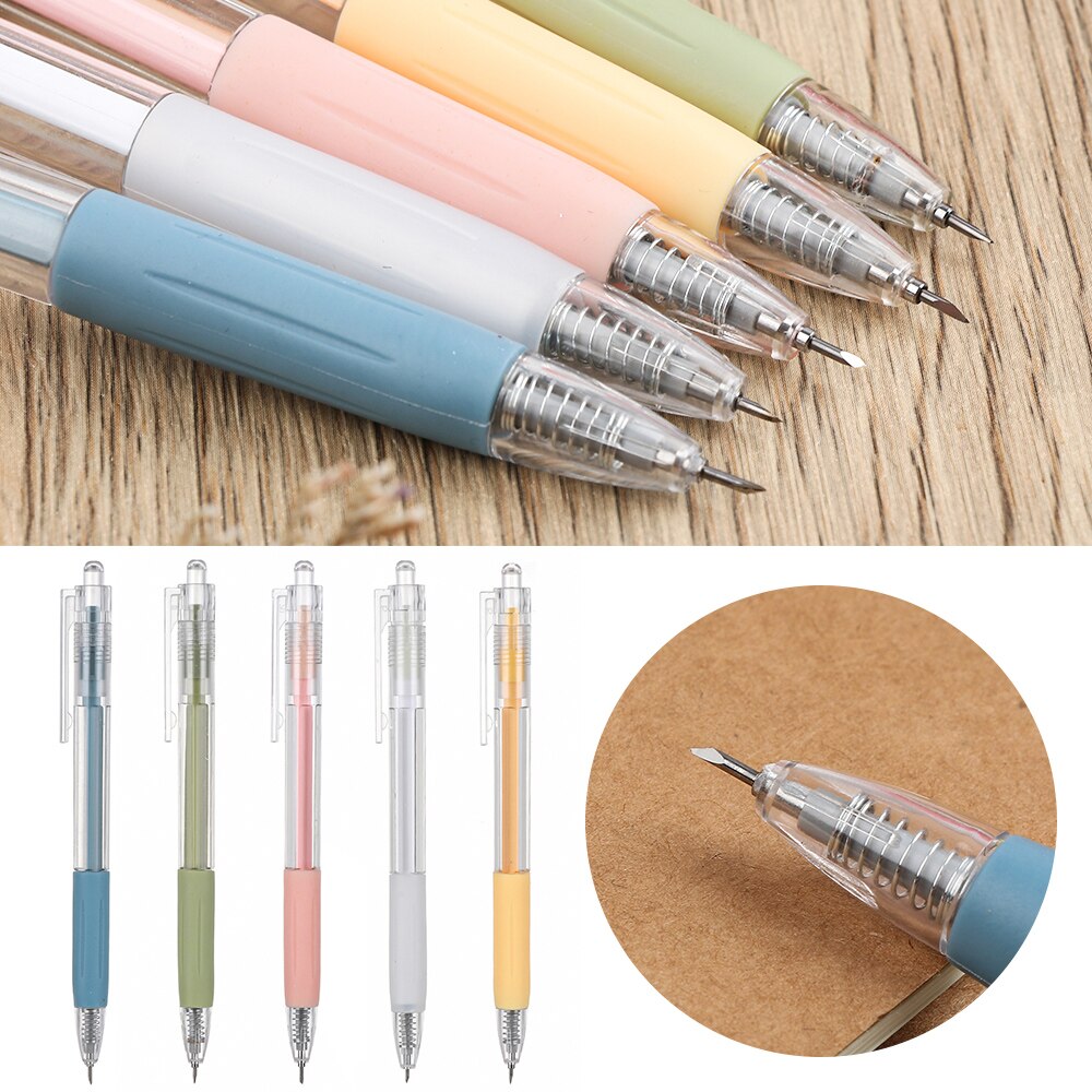 Utility Knife Express Box Knife Paper Cutting Craft Tool Precision Sticker Washi Tape Paper Cutter Automatic Utility Pen Knife