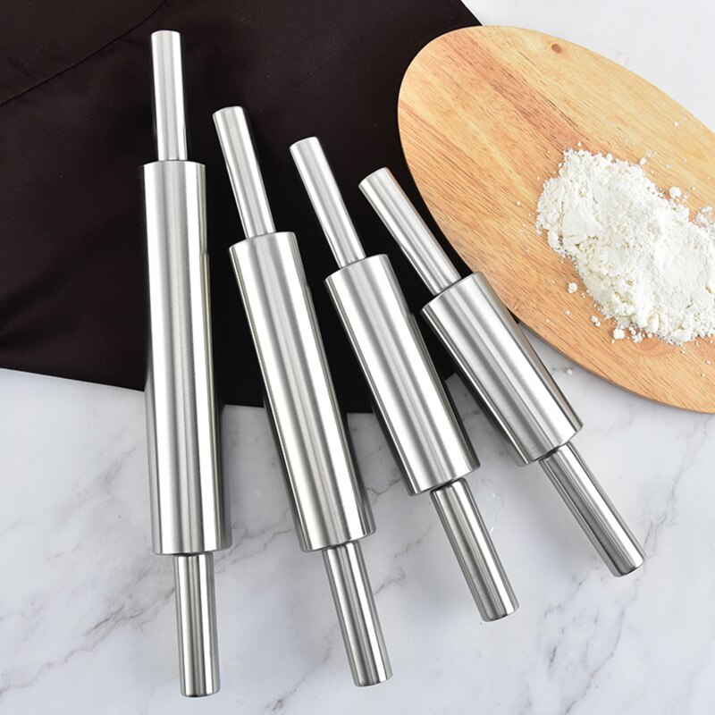 Stainless Steel Rolling Pin Non Stick Craft Baking Creation Stainless Steel Rolling Pin For Cakes Cookies Pasta Dough Pizza